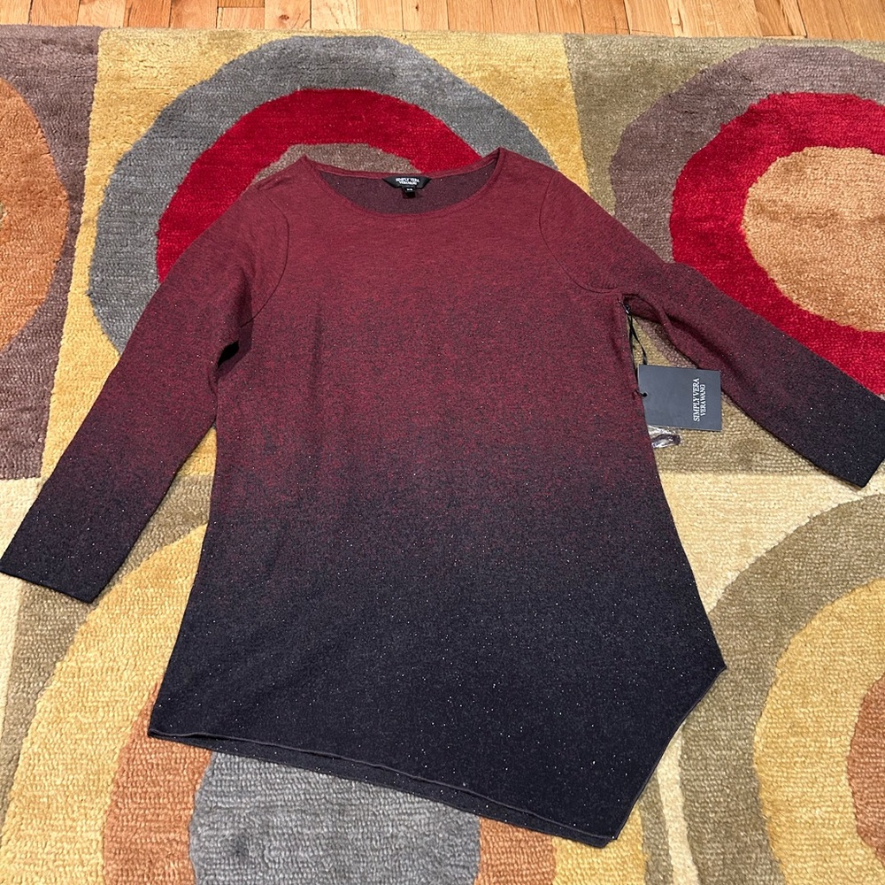 10 for $15 NWT Simply Vera Vera Wang Handkerchief Glitter Sparkle 3/4 Sleeve Top